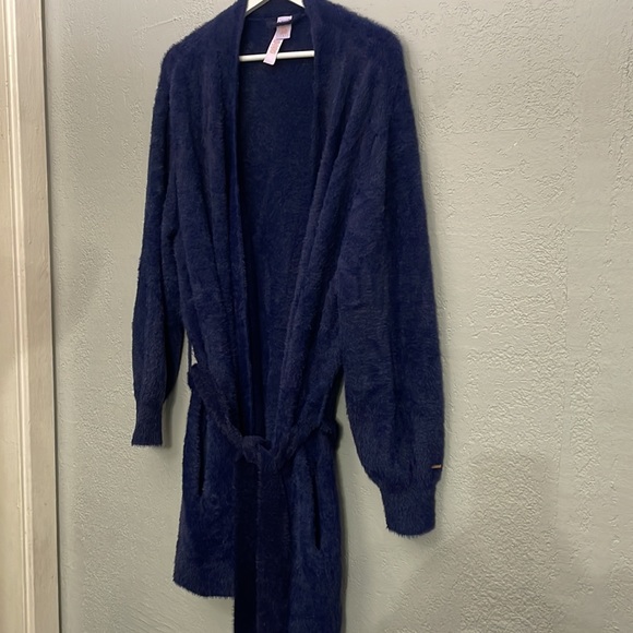 SAVAGE x Fenty (XL/1X) Fluff it Up Robe in Navy Blue - Picture 6 of 12